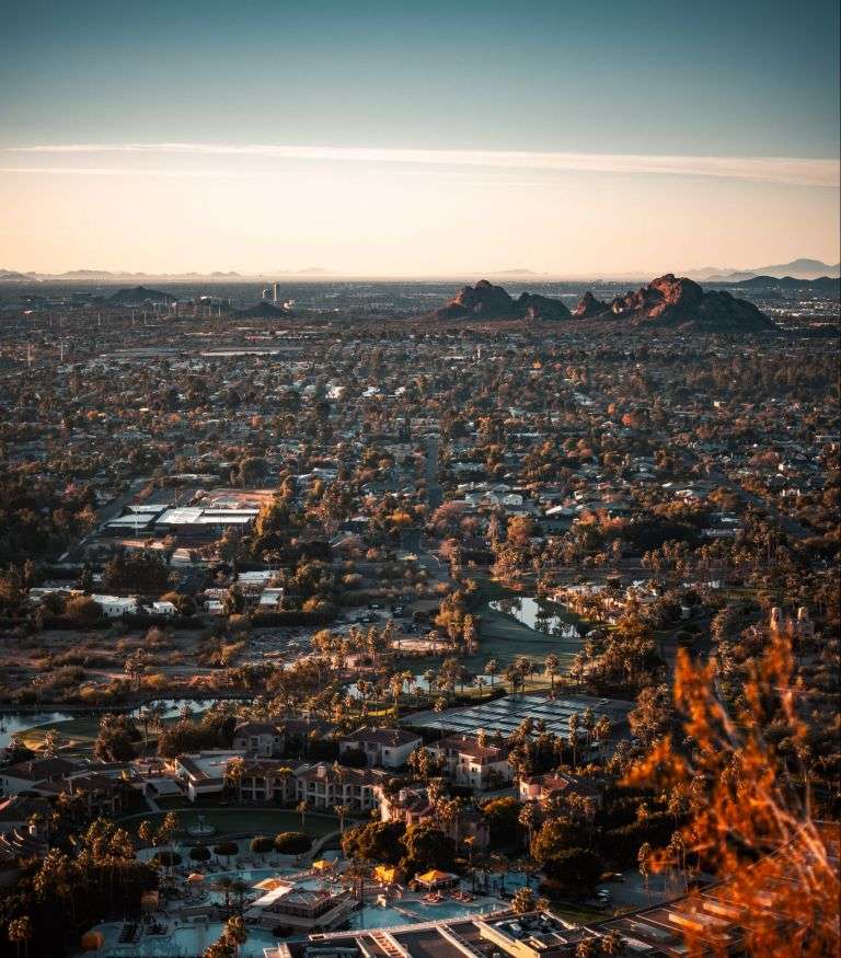City of Phoenix at Sunset
