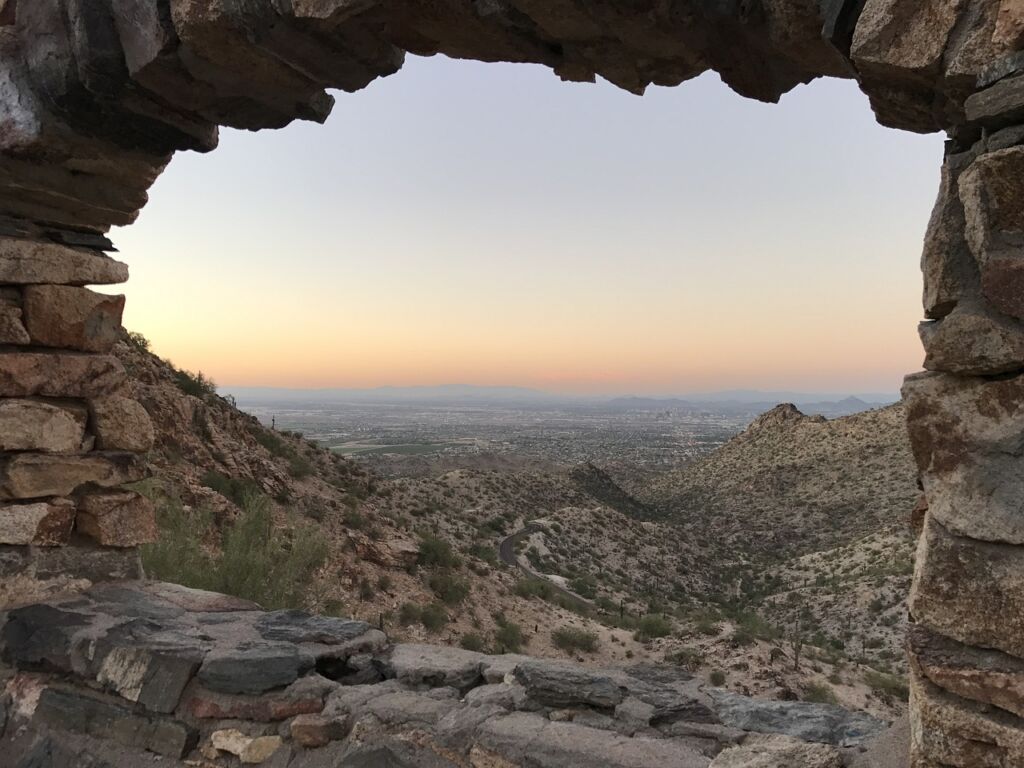 Hole in a rock Phoenix Arizona hiking view