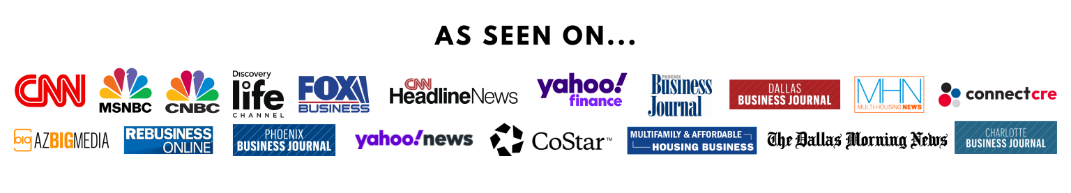 Fox Business, Yahoo Finance, CoStar, Yahoo News, MHN, connect cre, charlotte business journal, dallas business journal, phoenix business journal, CNN, MSNBC