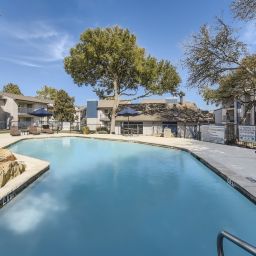 an apartment complex pool